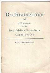 Dichiarazione del governo della Repubblica socialista cecoslovacca
