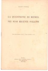 La questione di Memel nei suoi recenti sviluppi