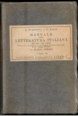 Manuale della letteratura italiana vol. III