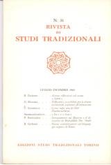 Rivista di studi tradizionali n.31 luglio-dicembre 1969