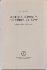 Stesure e frammentidei cantos CX  CXVII