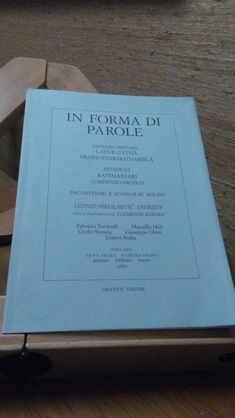 IN FORMA DI PAROLE. GENNAIO FEBBRAIO MARZO 1993