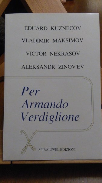 PER ARMANDO VERDIGLIONE