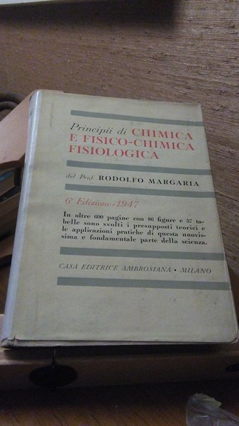 PRINCIPI DI CHIMICA E FISICO CHIMICA FISIOLOGICA