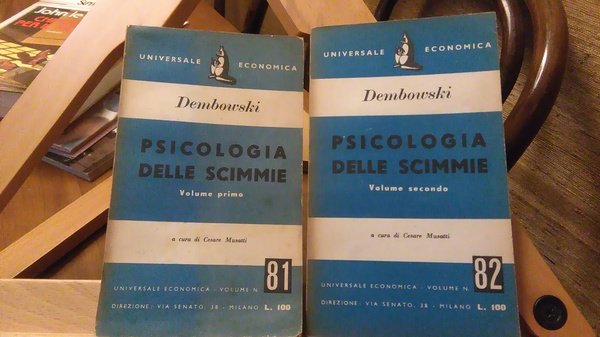 PSICOLOGIA DELLE SCIMMIE, I E II VOLUME