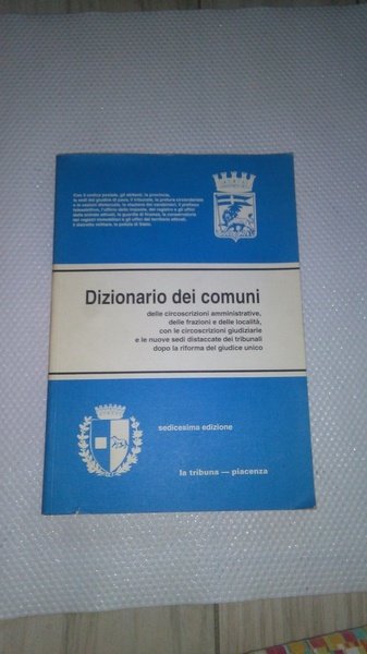 DIZIONARIO DEI COMUNI