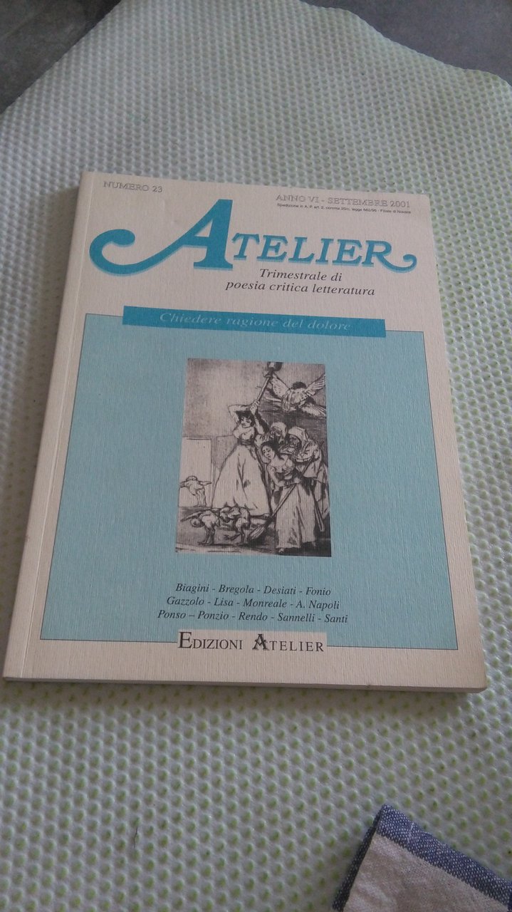 ATELIER NUMERO 23. ANNO VI SETTEMBRE 2001