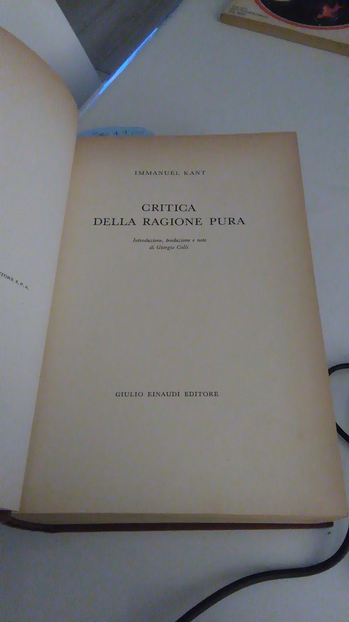 CRITICA DELLA RAGIONE PURA
