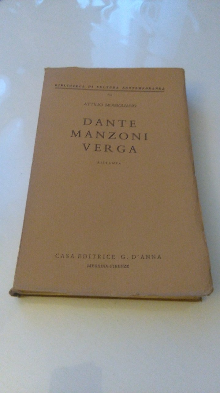 DANTE MANZONI VERGA