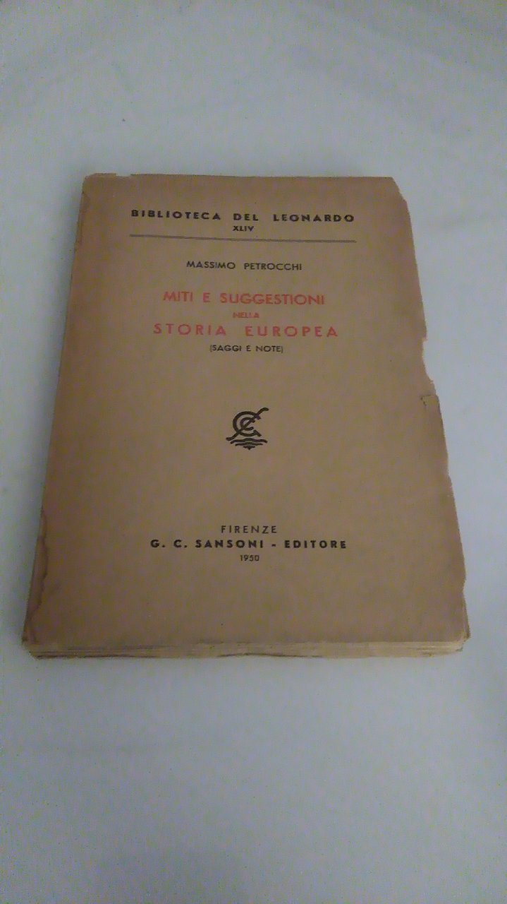 MITI E SUGGESTIONI NELLA STORIA EUROPEA | Immagine principale