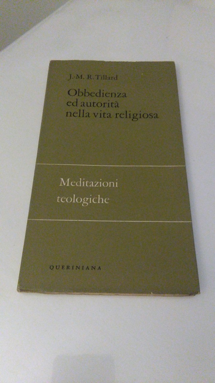 OBBEDIENZA E AUTORITA' NELLA VITA RELIGIOSA