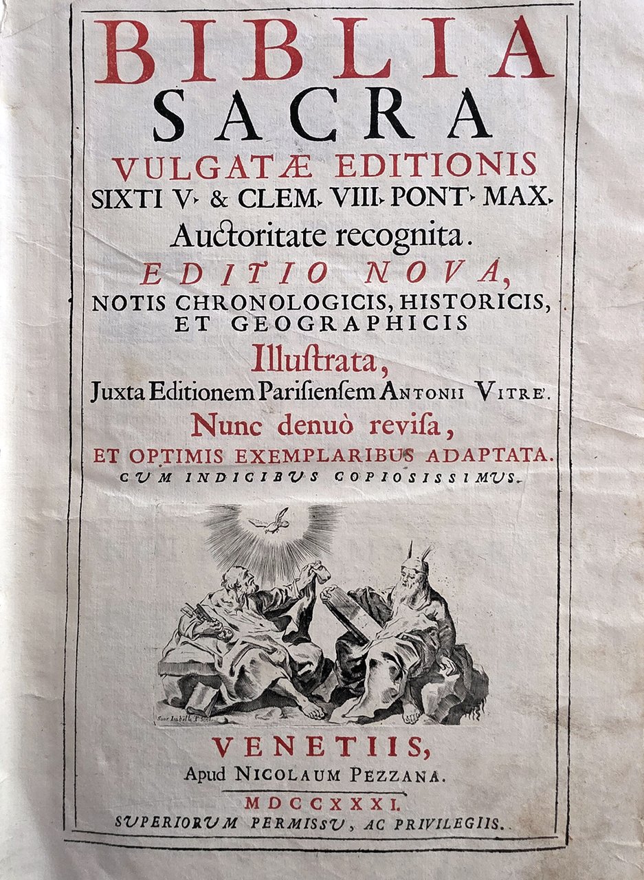 BIBLIA SACRA VULGATAE EDITIONIS Sixti V & Clem. VIII Pont. … | Immagine principale