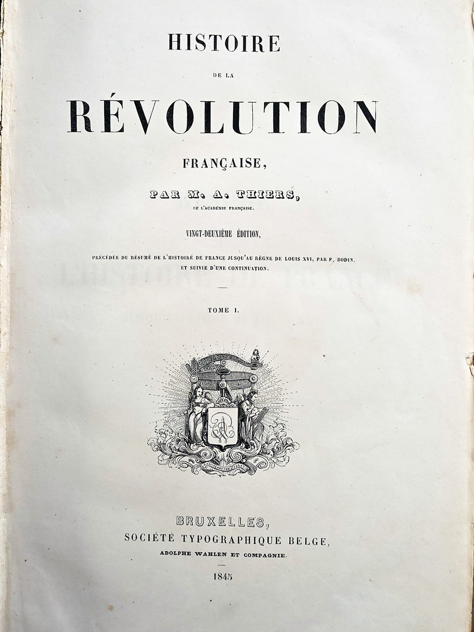 Histoire de la Révolution Française. | Immagine principale