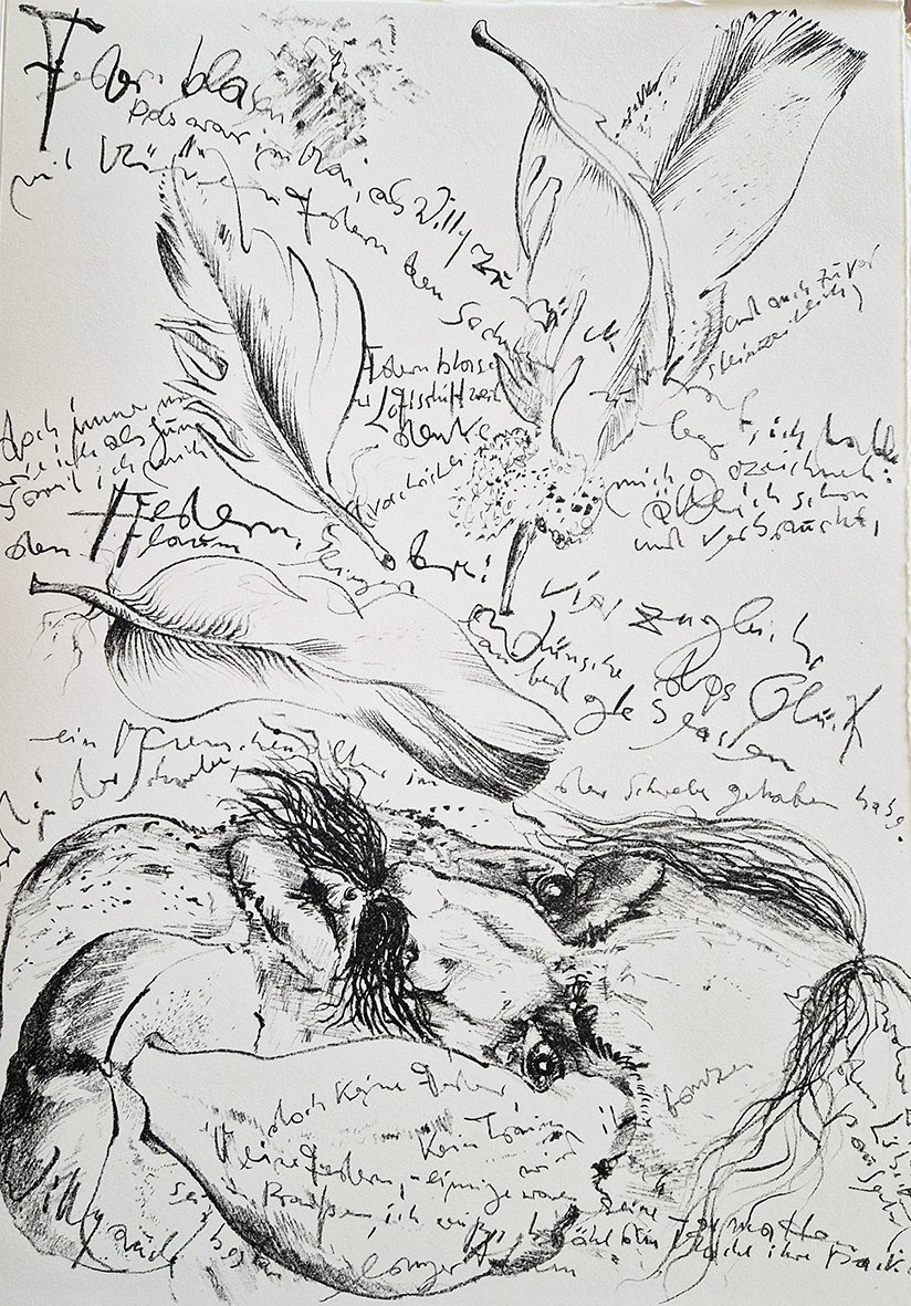 Mit Sophie in die Pilze gegangen. Gedichte und Lithographien.