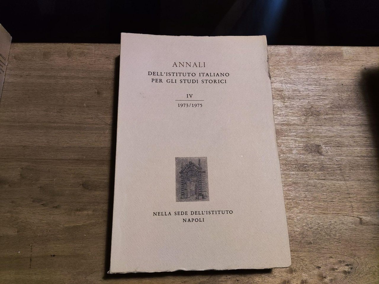 Annali dell'Istituto Italiano per gli Studi Storci IV 1973/1975