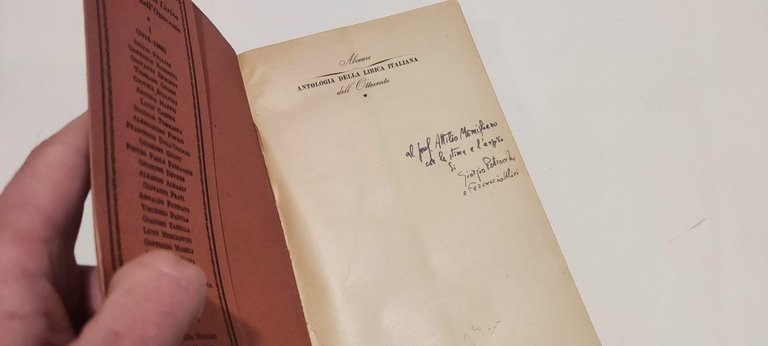 Antologia della Lirica Italiana dell'Ottocento (autografato) | Immagine Gallery 2
