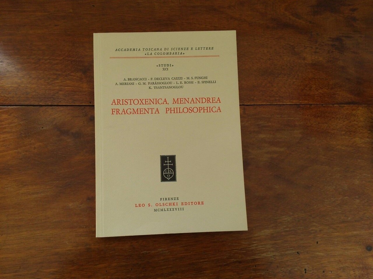 Aristoxenica, Menandrea, Fragmenta Philosophica