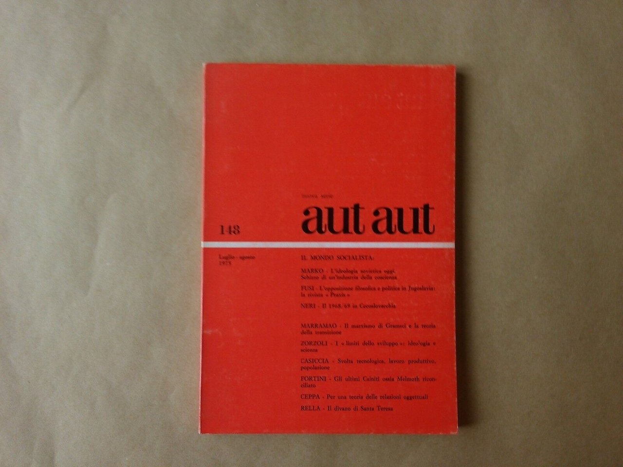 Aut Aut 148 - Luglio Agosto 1975