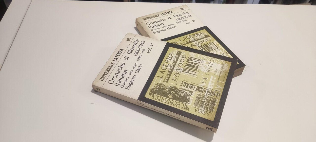 Cronache di filosofia italiana 1900/1943 Quindici anni dopo 1945/1960 | Immagine principale