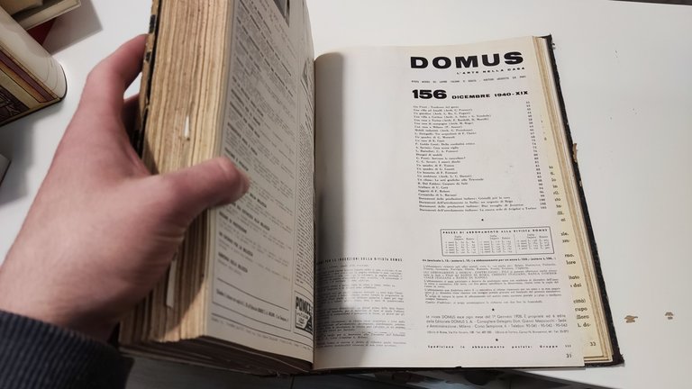 Domus L'arte nella casa Annata 1940 Numeri da 145 a …