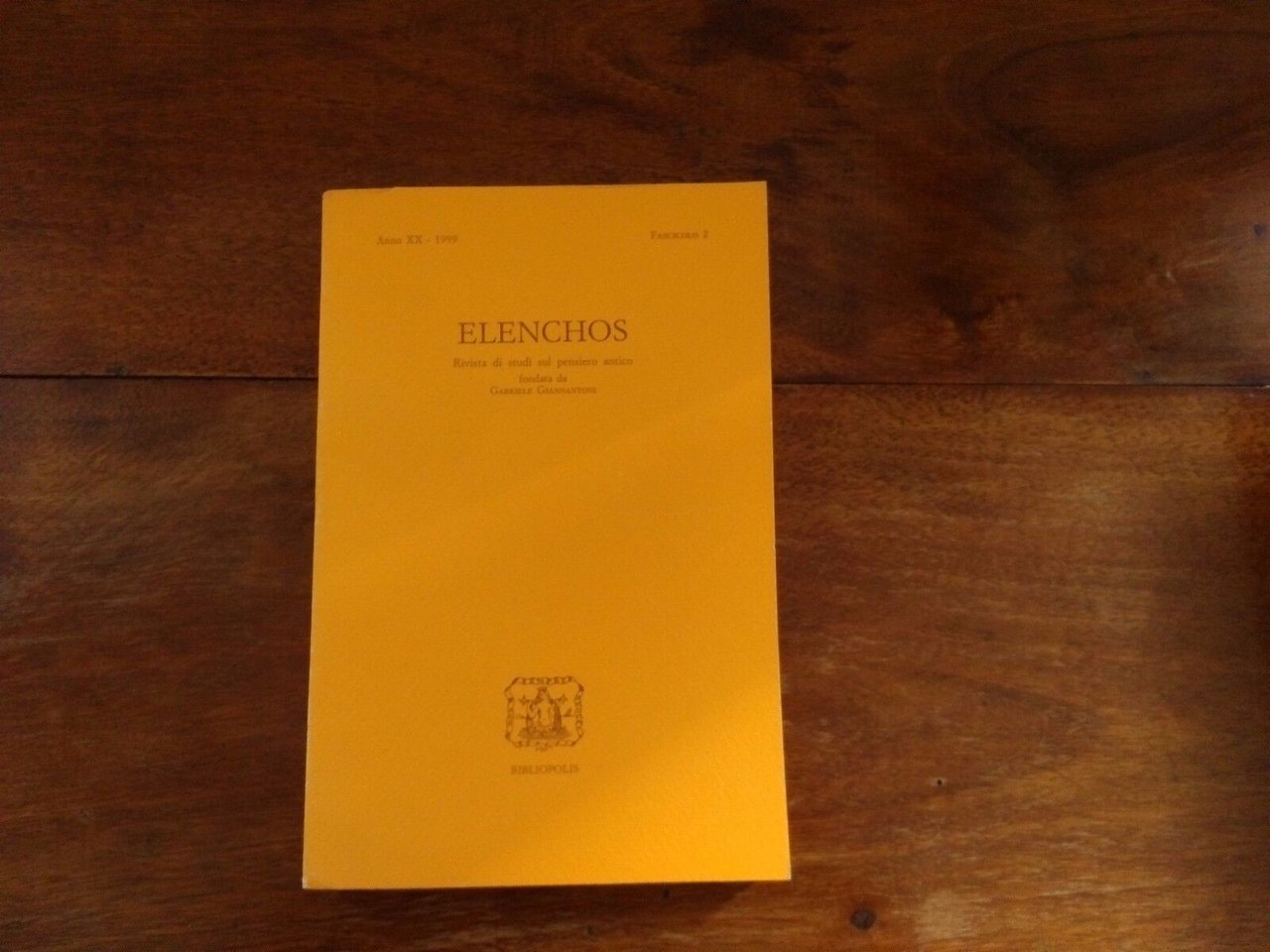 Elenchos - Anno XX - Fasciolo 2 1999