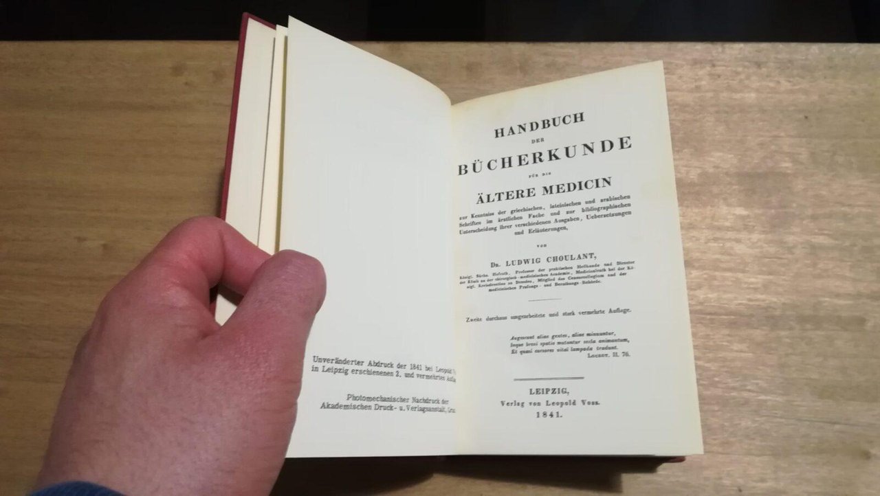 Handbuch der bucherkunde fur die altere medizin