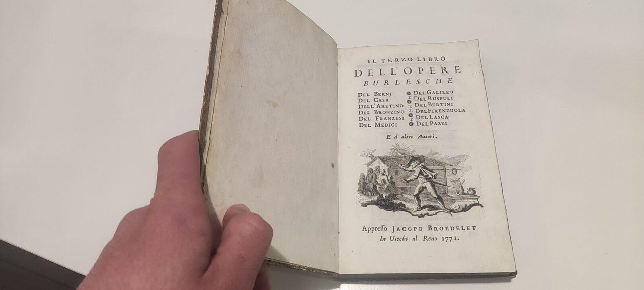 Il terzo libro dell'opere burlesche del Berni del Casa dell'Aretino