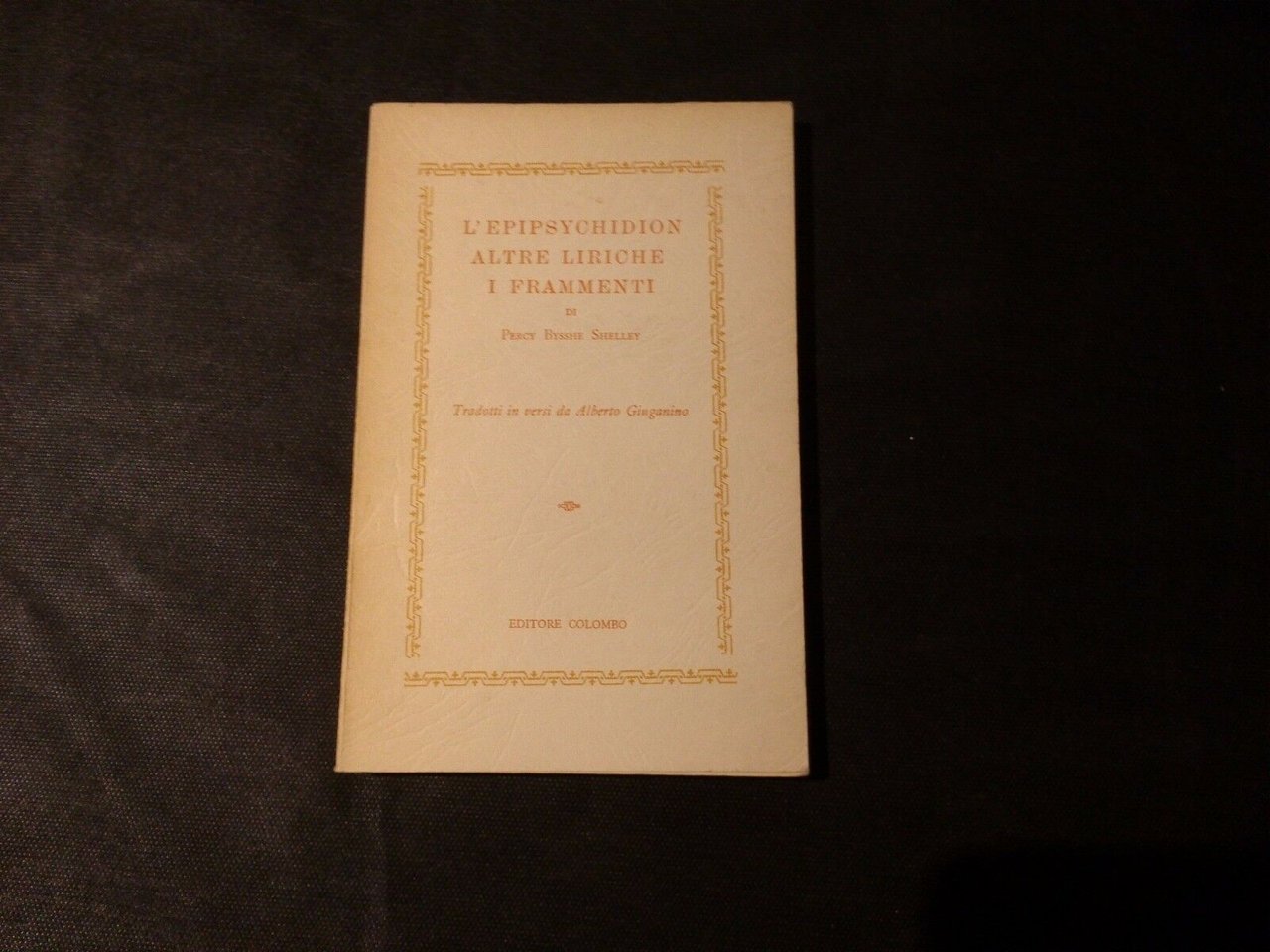 L'epipsychidion altre liriche i frammenti di Percy Bysshe Shelley