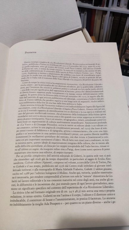 La Rivoluzione Liberale Edizione Anastatica tutto il pubblicato