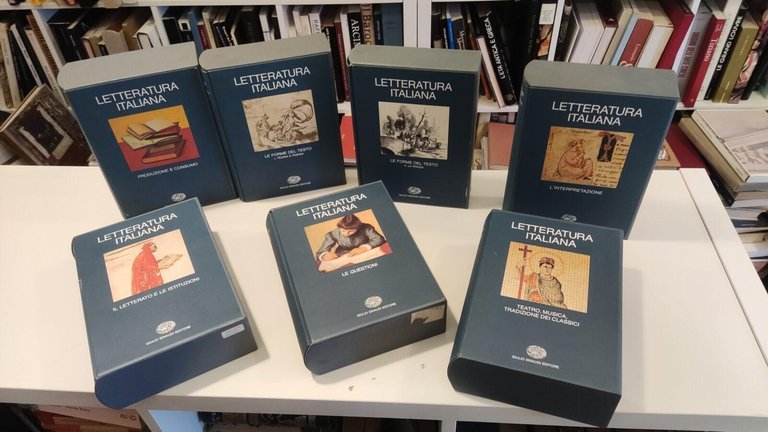 Letteratura Italiana Einaudi 6 volumi in 7 tomi completa