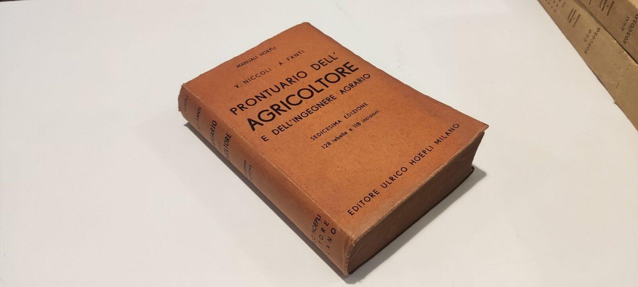 Prontuario dell'Agricoltore e dell'Ingegnere Agrario