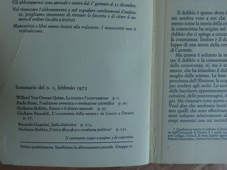 Rivista di filosofia 1 Febbraio 1975