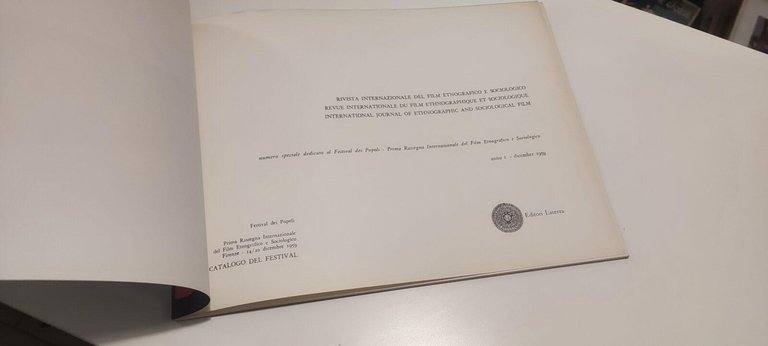Rivista Internazionale del Film Etnografico e Sociologico. Anno I Dicembre …