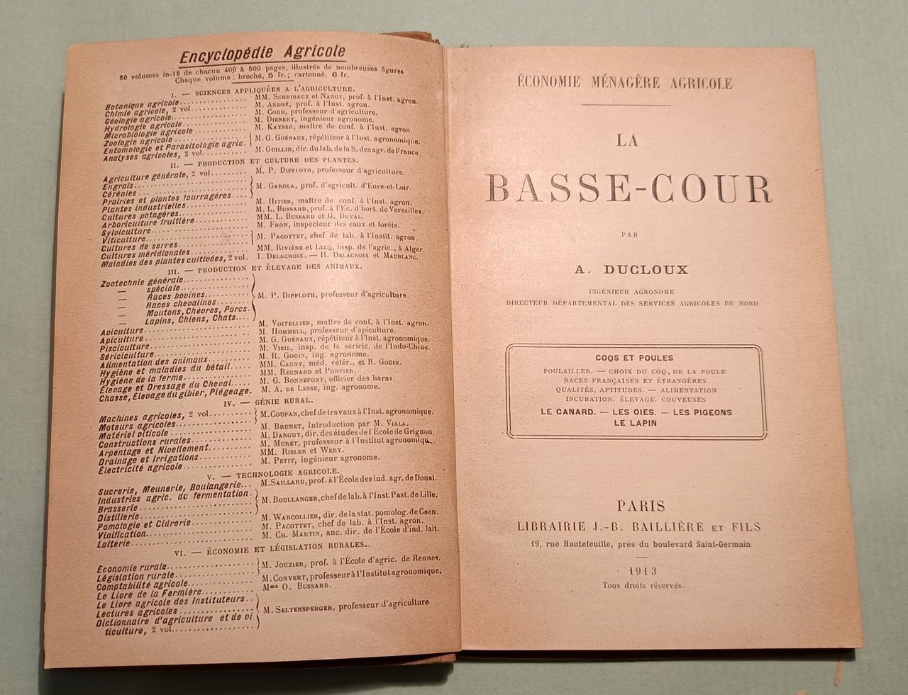 La Basse-Cour. Economie ménagère agricole.