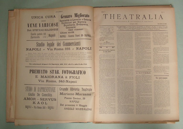 Theatralia. Quindicinale letterario teatrale. 1907-1909.