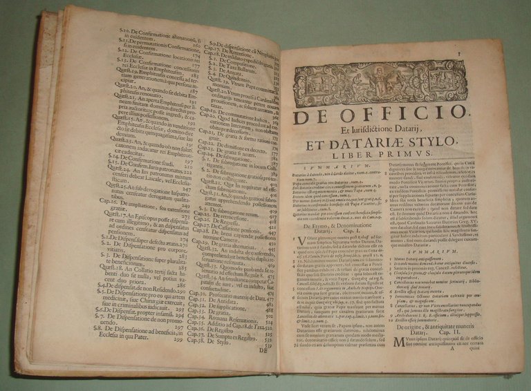 Tractatus de officio et iurisdictione Datarii et de Stylo Datariae.