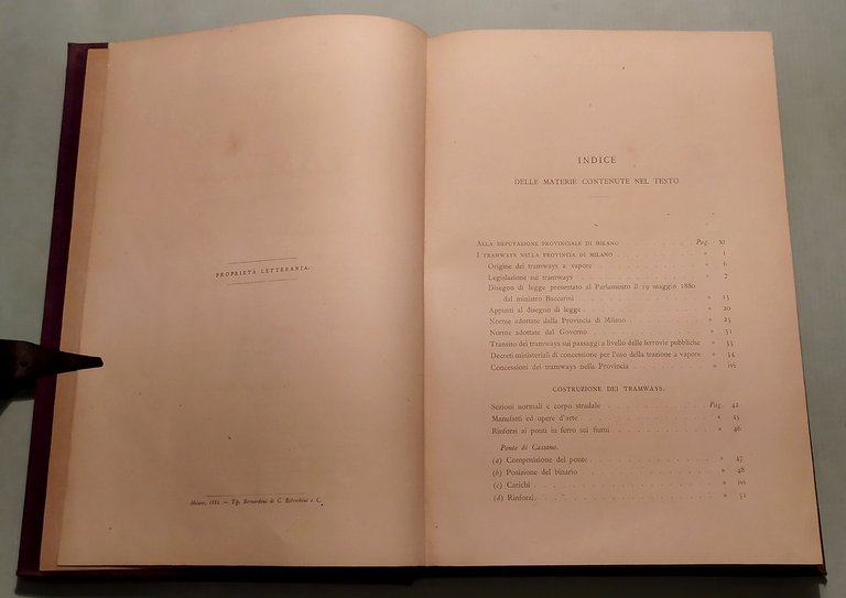 L'impianto e l'esercizio dei tramways nella provincia di Milano.