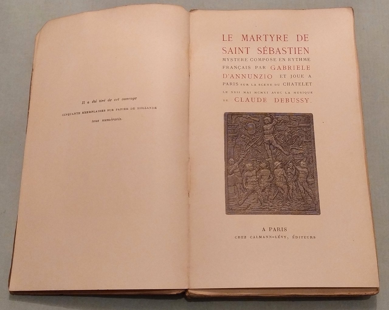 Le martyre de Saint Sebastien. Mystere compose en rythme francais …