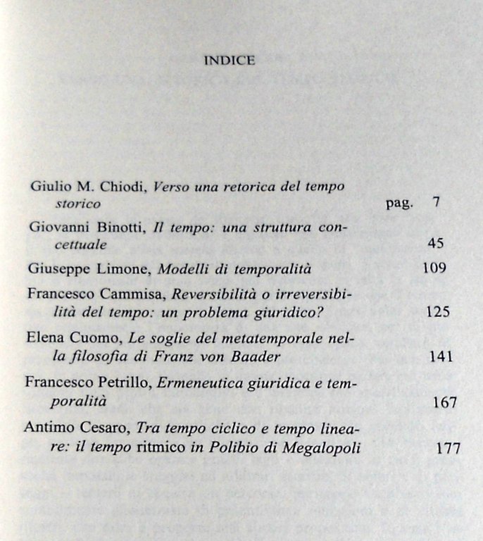 SIMBOLICHE DELLA TEMPORALITÀ. TEMPO DELLA LEGGE E TEMPO DELLA STORIA