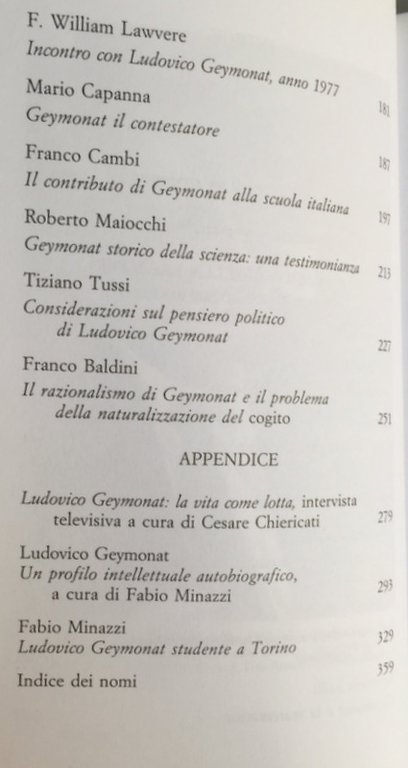 FILOSOFIA, SCIENZA E VITA CIVILE NEL PENSIERO DI LUDOVICO GEYMONAT