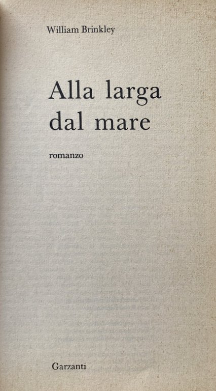 ALLA LARGA DAL MARE