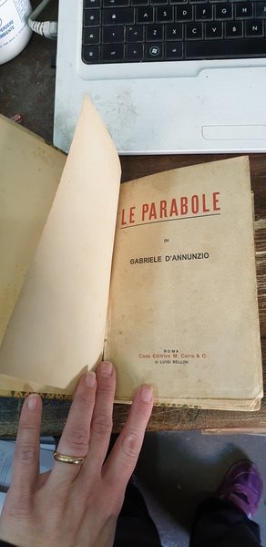 Le parabole, raccolte e annotate da Guglielmo Ferri. Prima edizione.