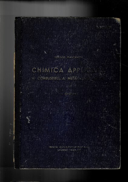 Chimica applicata ai combustibili, ai metalli, alle acque.