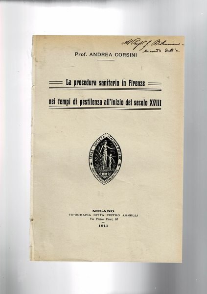 La procedura sanitaria in Firenze nei tempi di pestilenza all'inizio …
