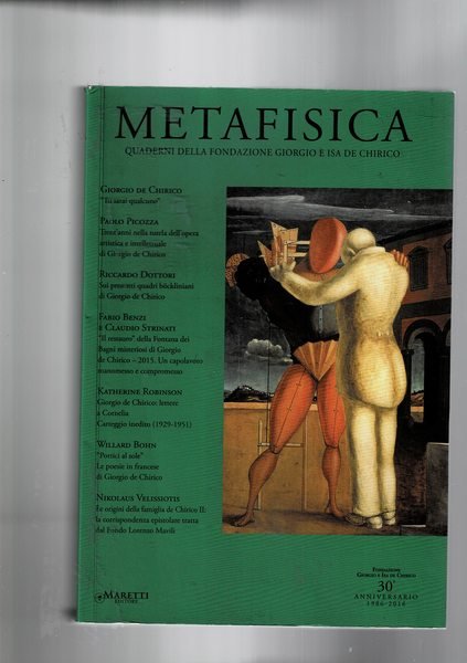 Metafisica Quaderni semestrali della fondazione Giorgio e Isa de Chirico … | Immagine principale