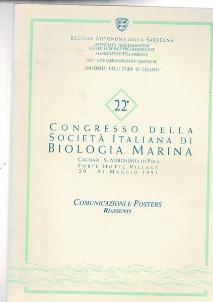 22° congresso della Società Italiana di Biologia Marina. Cagliari 20-24 …