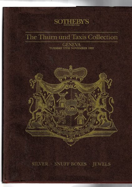 The Thorm und Taxis Collection. Silver Snuff Boxes Jewels. Geneve …