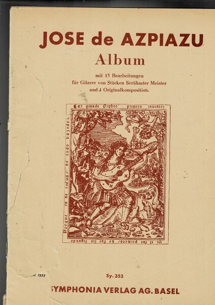 Album mit 13 bearbeitungen fü Gitarre von Stücken berühmter Meister …