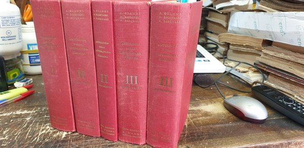 Antologia della letteratura italiana, vol. tre in cinque tomi, il …