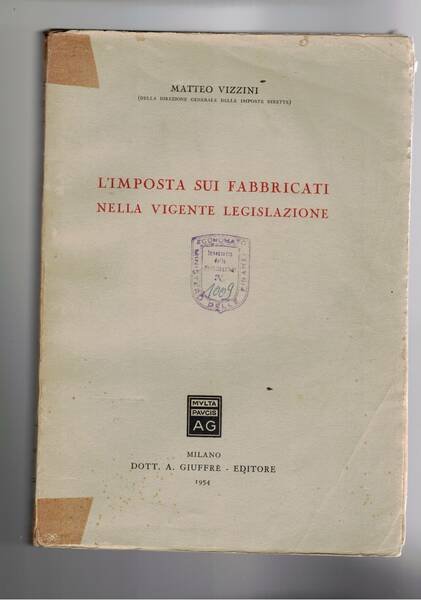 L'imposta sui fabbricati nella vigente legislazione.